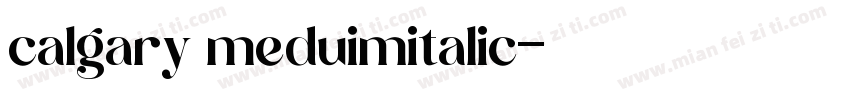 calgary meduimitalic字体转换